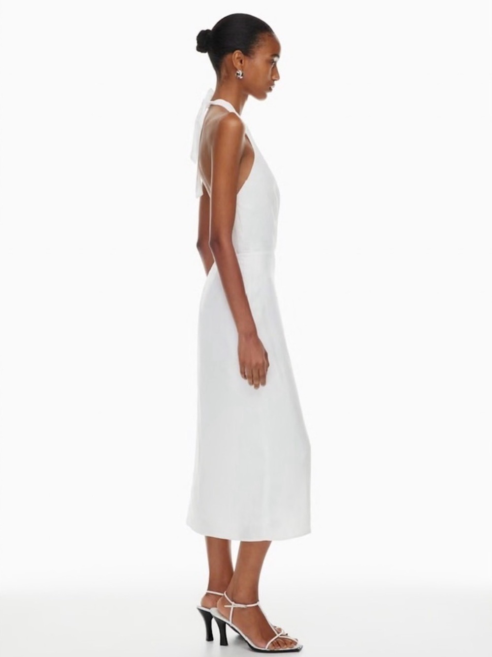 Babaton White Strapless Halter V-Neck Dress - Picture 3 of 8